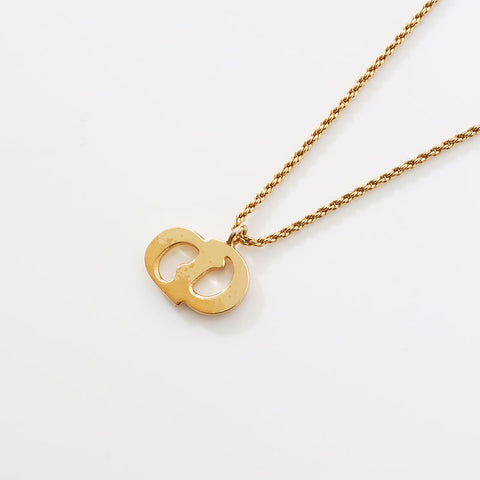 Christian Dior CD logo Necklace gold WS14586