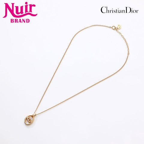 Christian Dior CD logo Necklace gold WS14587