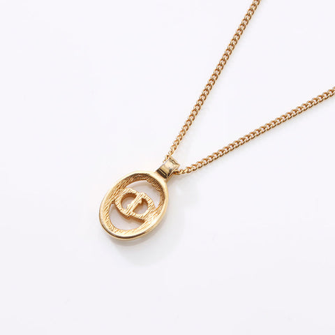 Christian Dior CD logo Necklace gold WS14587