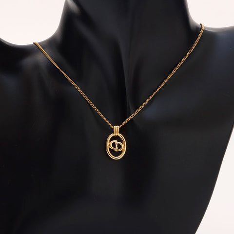 Christian Dior CD logo Necklace gold WS14588