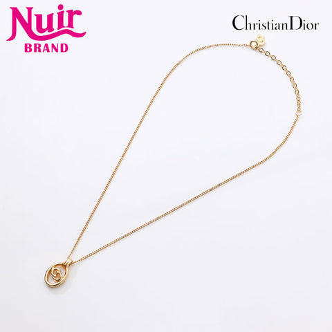 Christian Dior CD logo Necklace gold WS14588