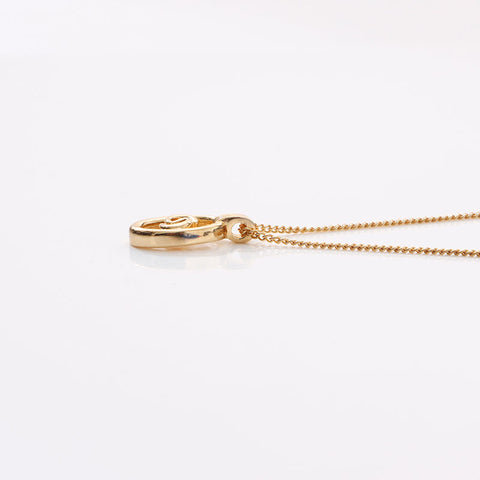Christian Dior CD logo Necklace gold WS14588