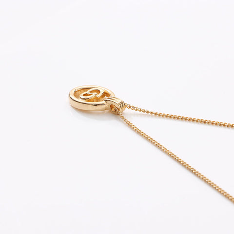 Christian Dior CD logo Necklace gold WS14588