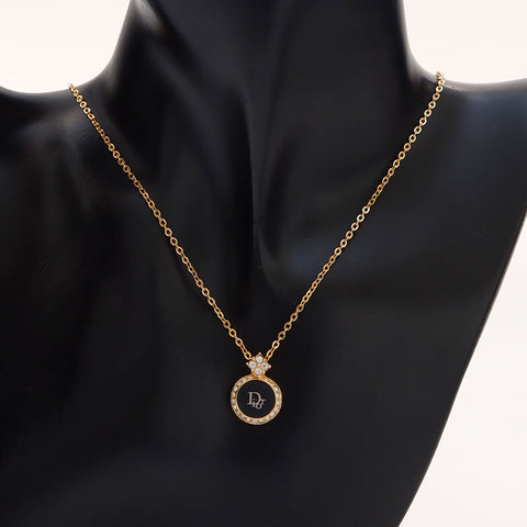 クリスチャンディオール Christian Dior ロゴ ネックレス ゴールド WS14593