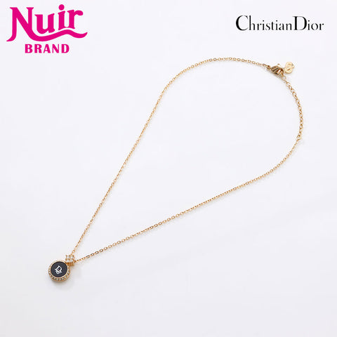 クリスチャンディオール Christian Dior ロゴ ネックレス ゴールド WS14593