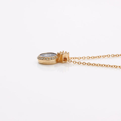 クリスチャンディオール Christian Dior ロゴ ネックレス ゴールド WS14593