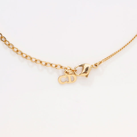 Christian Dior Rhinestone Necklace gold WS14596