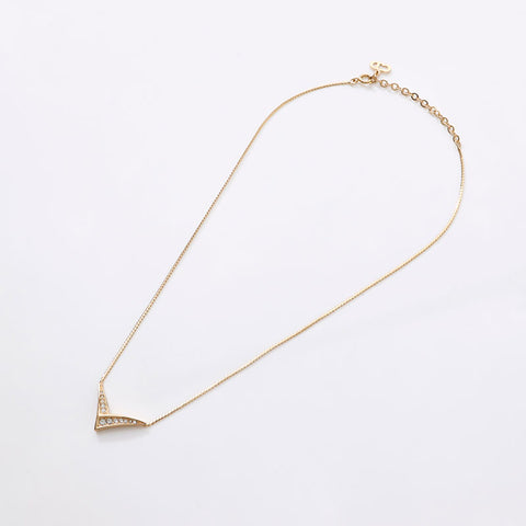 Christian Dior Rhinestone Necklace gold WS14597