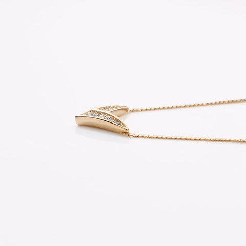 Christian Dior Rhinestone Necklace gold WS14597