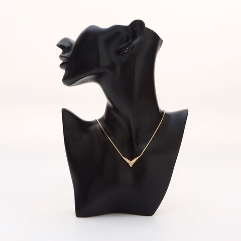 Christian Dior Rhinestone Necklace gold WS14597