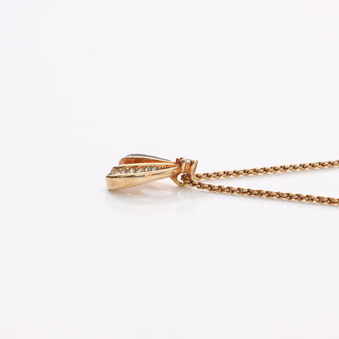 Christian Dior Rhinestone Necklace gold WS14598