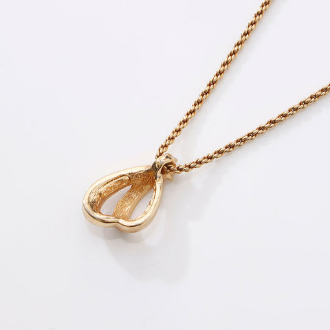 Christian Dior Rhinestone Necklace gold WS14598