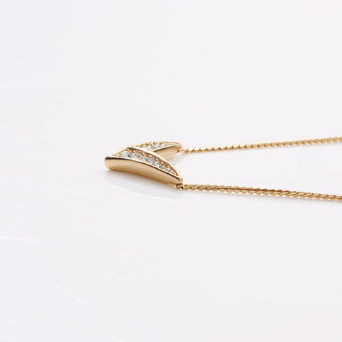 Christian Dior Rhinestone Necklace gold WS14599