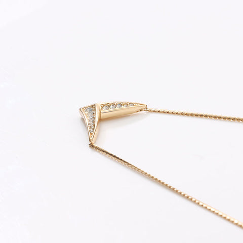 Christian Dior Rhinestone Necklace gold WS14599