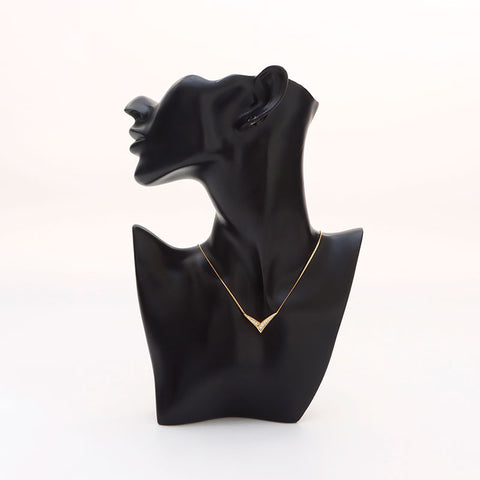 Christian Dior Rhinestone Necklace gold WS14599