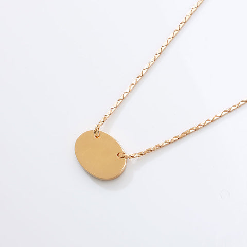 Christian Dior Logo rhinestone Necklace gold WS14601
