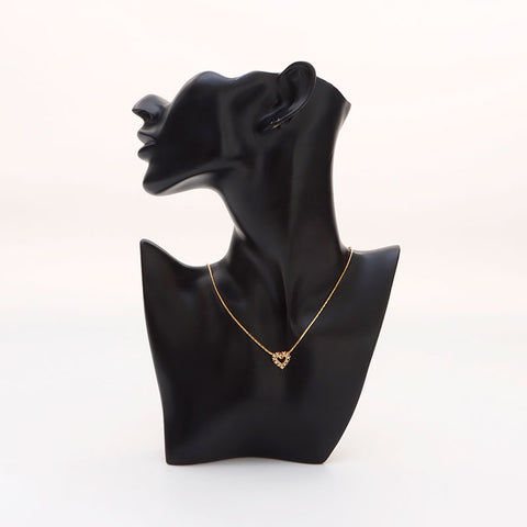 Christian Dior Heart rhinestone Necklace gold WS14609
