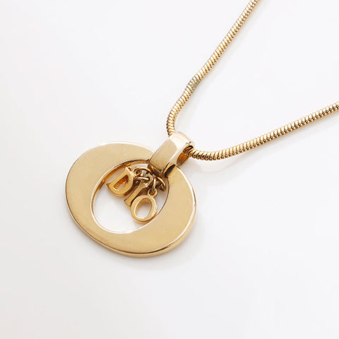 Christian Dior logo Necklace gold WS14612