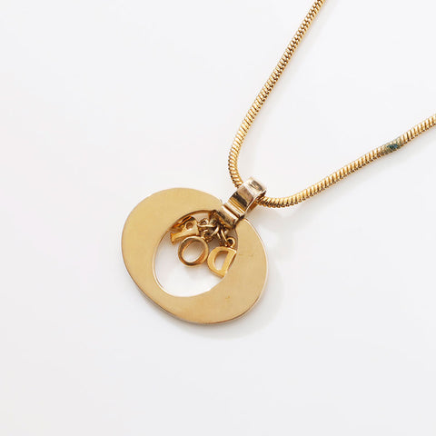 Christian Dior logo Necklace gold WS14612