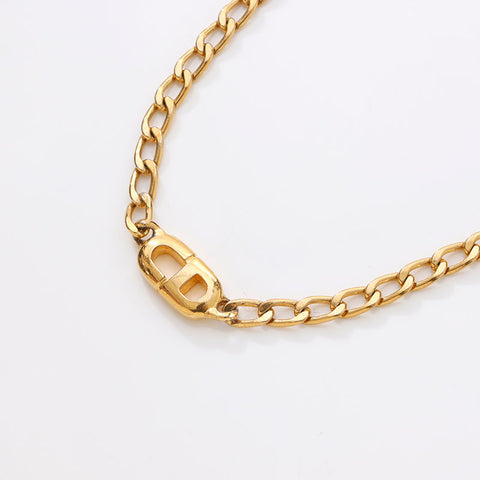 Christian Dior logo Necklace gold WS14613