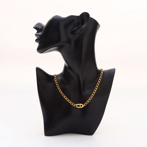 Christian Dior logo Necklace gold WS14613
