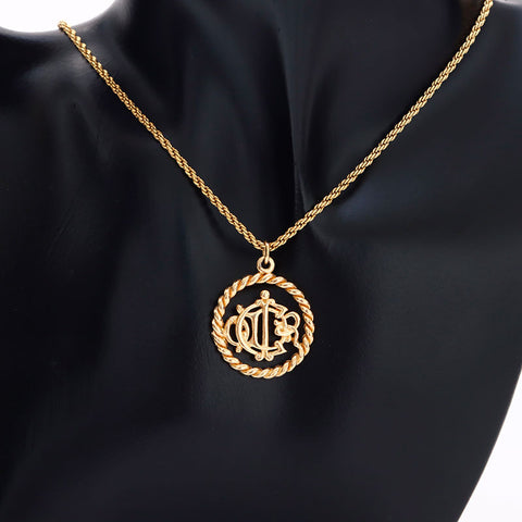Christian Dior logo Necklace gold WS14615