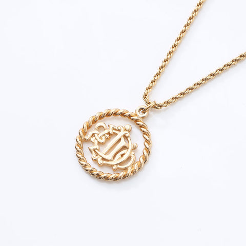 Christian Dior logo Necklace gold WS14615
