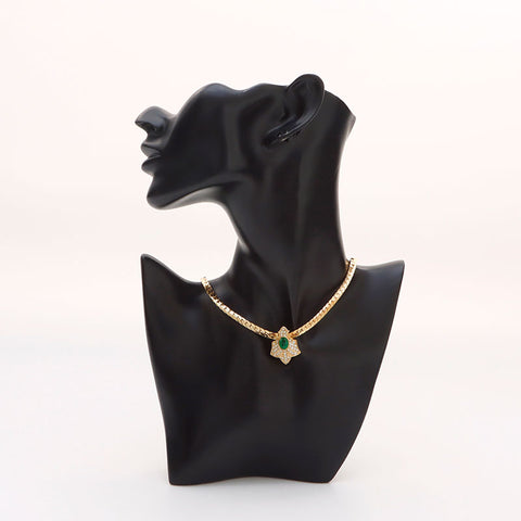 クリスチャンディオール Christian Dior ラインストーン ネックレス ゴールド WS14620