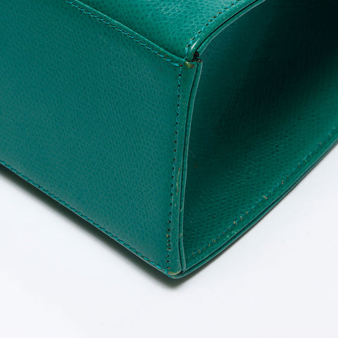 YVES SAINT LAURENT Logo Arabesque pattern Shoulder Bag green WS14623