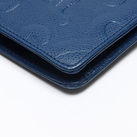 イヴ・サンローラン YVES SAINT LAURENT ロゴ 唐草模様 ショルダーバッグ ネイビー WS14624