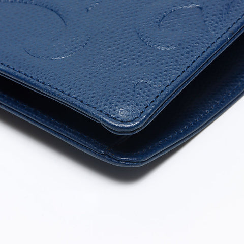 イヴ・サンローラン YVES SAINT LAURENT ロゴ 唐草模様 ショルダーバッグ ネイビー WS14624