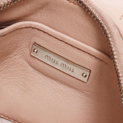 Miu Miu Nappa crystal Shoulder Bag beige WS14625