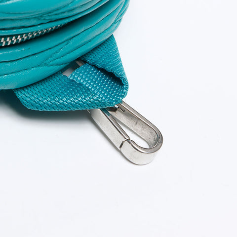 Miu Miu Matelasse Micro Backpack Logo Shoulder Bag blue WS14627