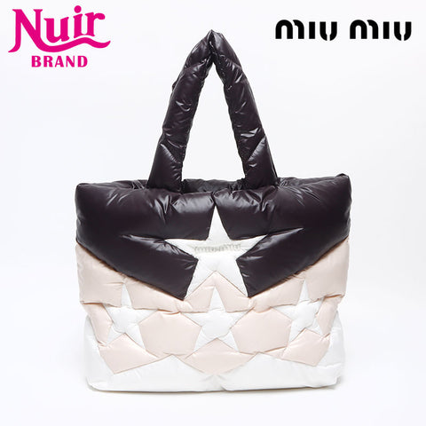 Miu Miu Padded Nylon Star Tote Bag multicolor WS14629