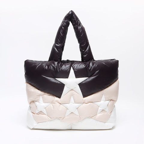 Miu Miu Sac fourre-tout rembourré en nylon étoile multicolore WS14629