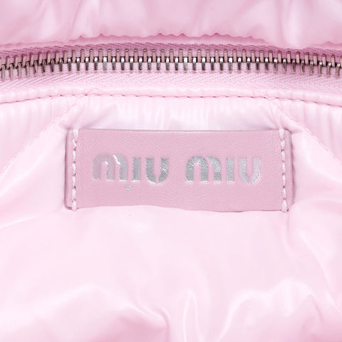 Miu Miu Nylon Star Padded Tote Bag pink WS14632