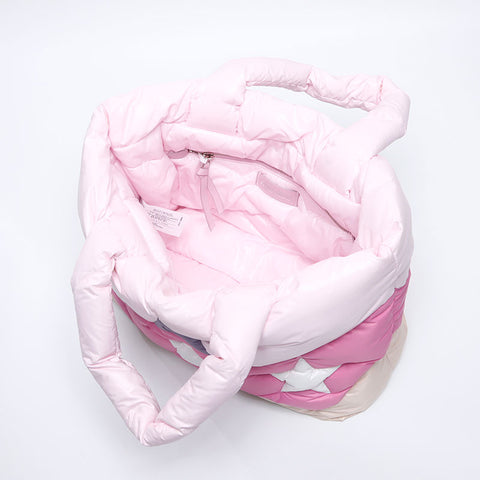 Miu Miu Nylon Star Padded Tote Bag pink WS14632