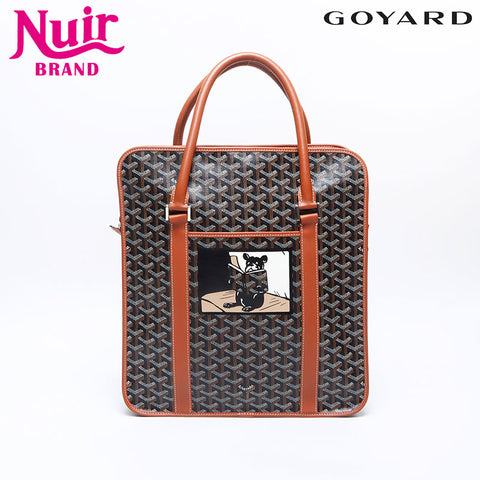 GOYARD Hulot Marque Burgundy Handbag Brown WS14635