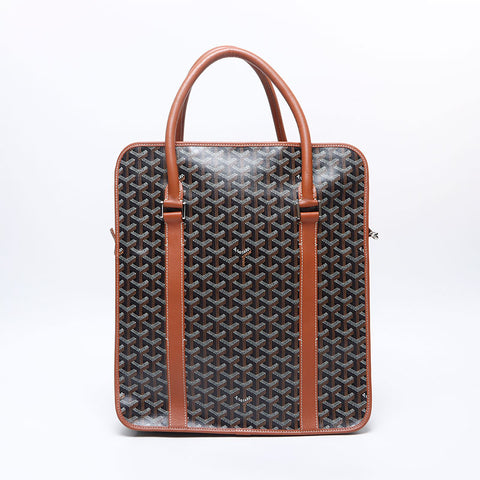 GOYARD Hulot Marque Burgundy Handbag Brown WS14635