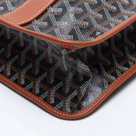 GOYARD Hulot Marque Burgundy Handbag Brown WS14635