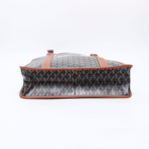 GOYARD Hulot Marque Burgundy Handbag Brown WS14635