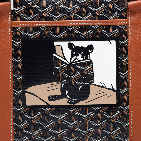 GOYARD Hulot Marque Burgundy Handbag Brown WS14635