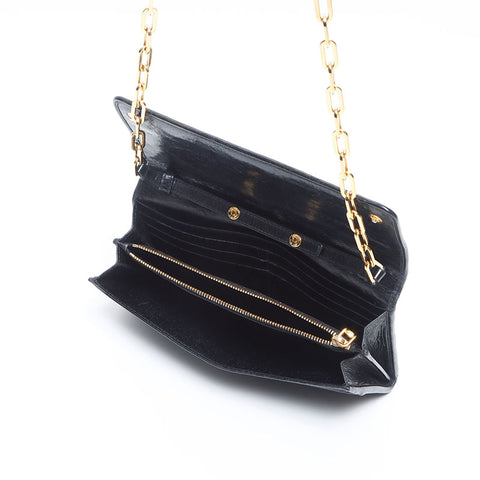 Miu Miu Matelasse Chain Wallet Shoulder Bag black WS14640