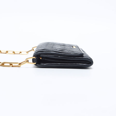 Miu Miu Matelasse Chain Wallet Shoulder Bag black WS14640