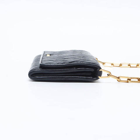 Miu Miu Matelasse Chain Wallet Shoulder Bag black WS14640