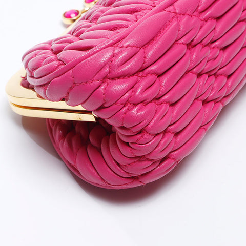 Miu Miu Materasse Clutch bag pink WS14641 – NUIR VINTAGE
