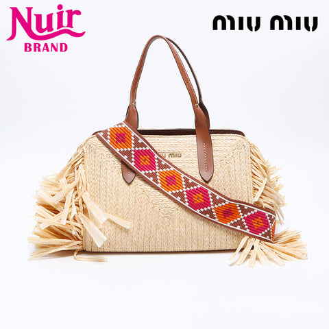 Miu Miu Basket bag 2way Shoulder Bag beige WS14642