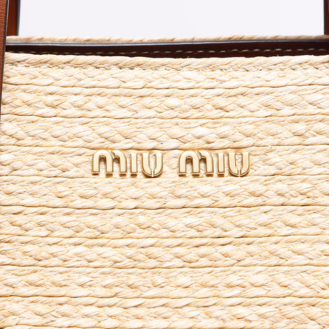Miu Miu Basket sac 2way Sac à bandoulière beige WS14642