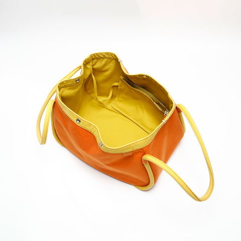 HERMES Sacbag GM 帆布手提包橙色 WS14643