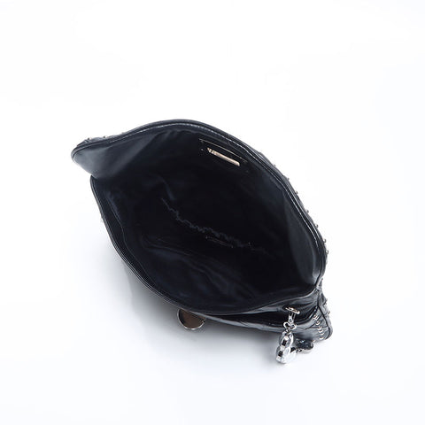Miu Miu Matelasse Nappa Crystal Shoulder Bag black WS14649